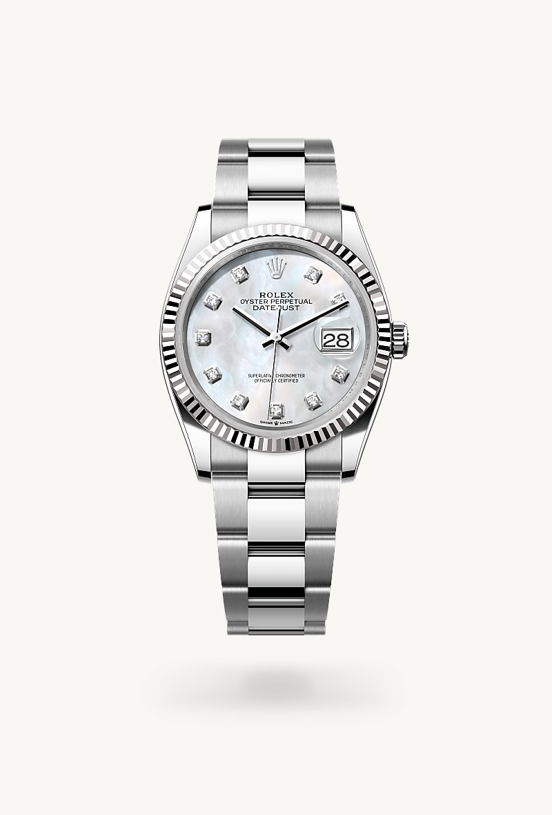 Rolex Datejust de White Rolesor - combination of Oystersteel and white gold, M126234-0020 - Jael Joyería
