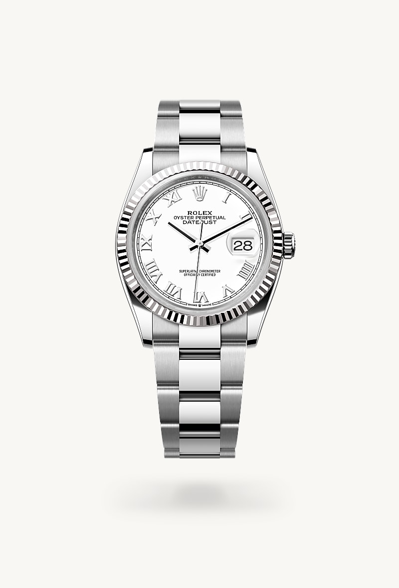Rolex Datejust de White Rolesor - combination of Oystersteel and white gold, M126234-0026 - Jael Joyería