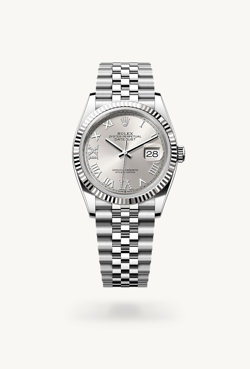 Rolex Datejust de White Rolesor - combination of Oystersteel and white gold, M126234-0029 - Jael Joyería