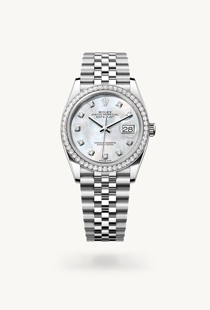 Rolex Datejust de White Rolesor - combination of Oystersteel and white gold, M126284RBR-0011 - Jael Joyería
