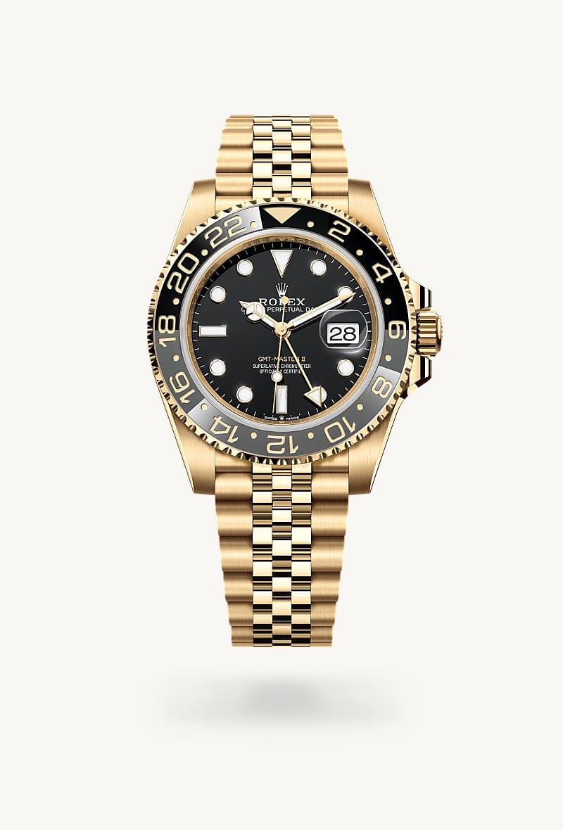 Rolex GMT-Master II de 18 ct yellow gold, M126718GRNR-0001 - Jael Joyería