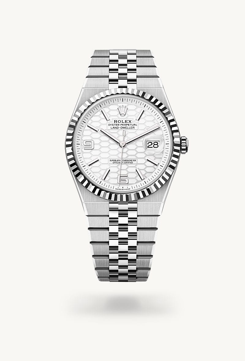 Rolex Land-Dweller de White Rolesor - combination of Oystersteel and white gold, M127334-0001 - Jael Joyería
