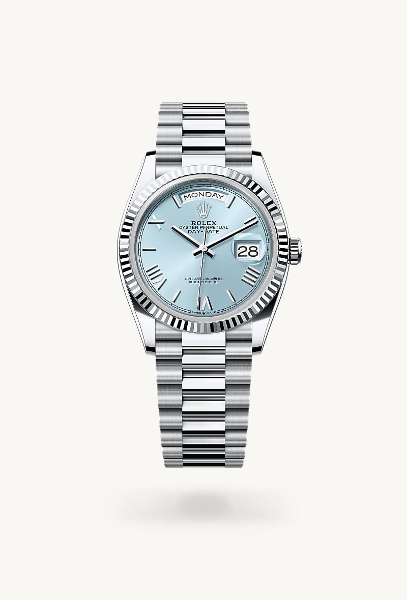 Rolex Day-Date de Platinum, M128236-0018 - Jael Joyería