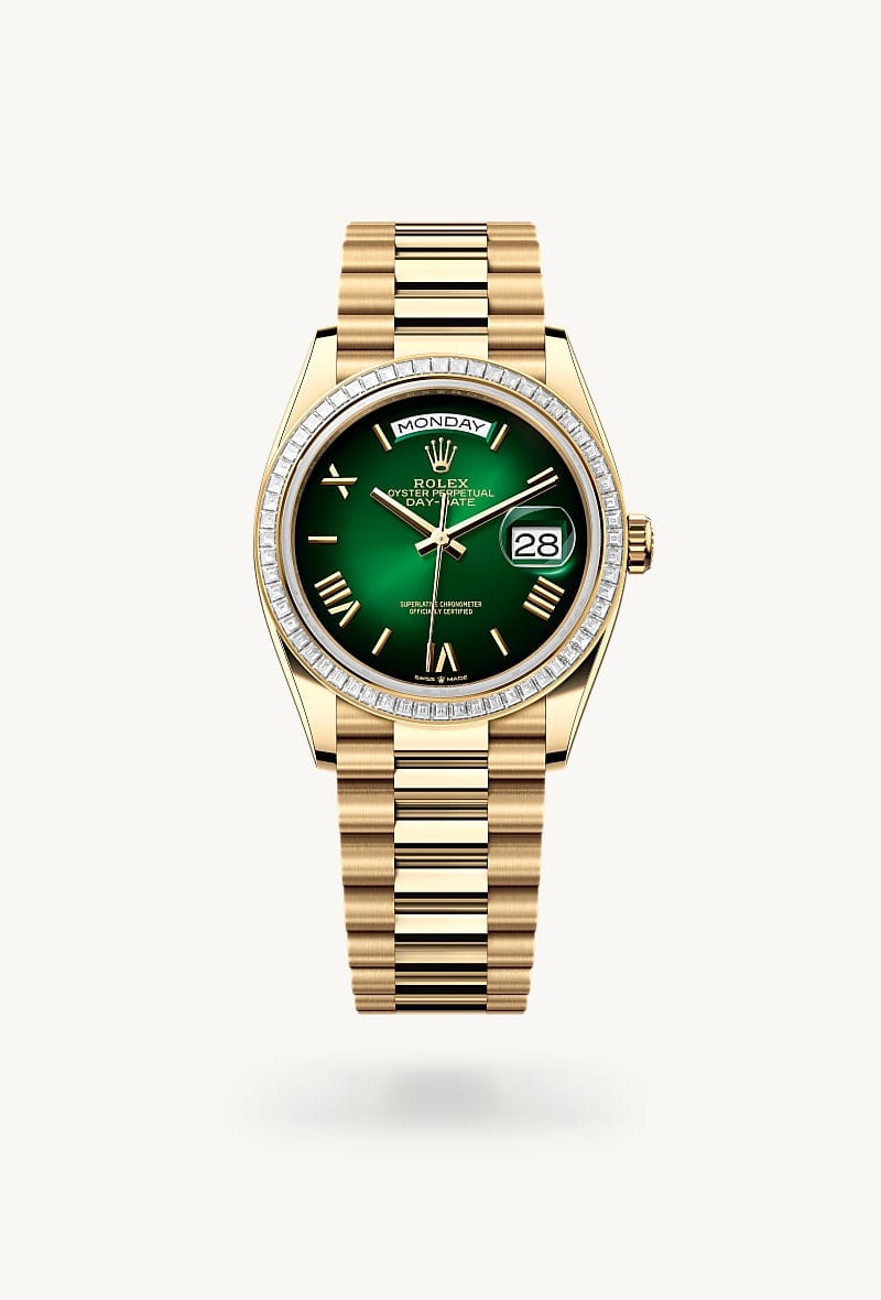 Rolex Day-Date de 18 ct yellow gold, M128398TBR-0028 - Jael Joyería