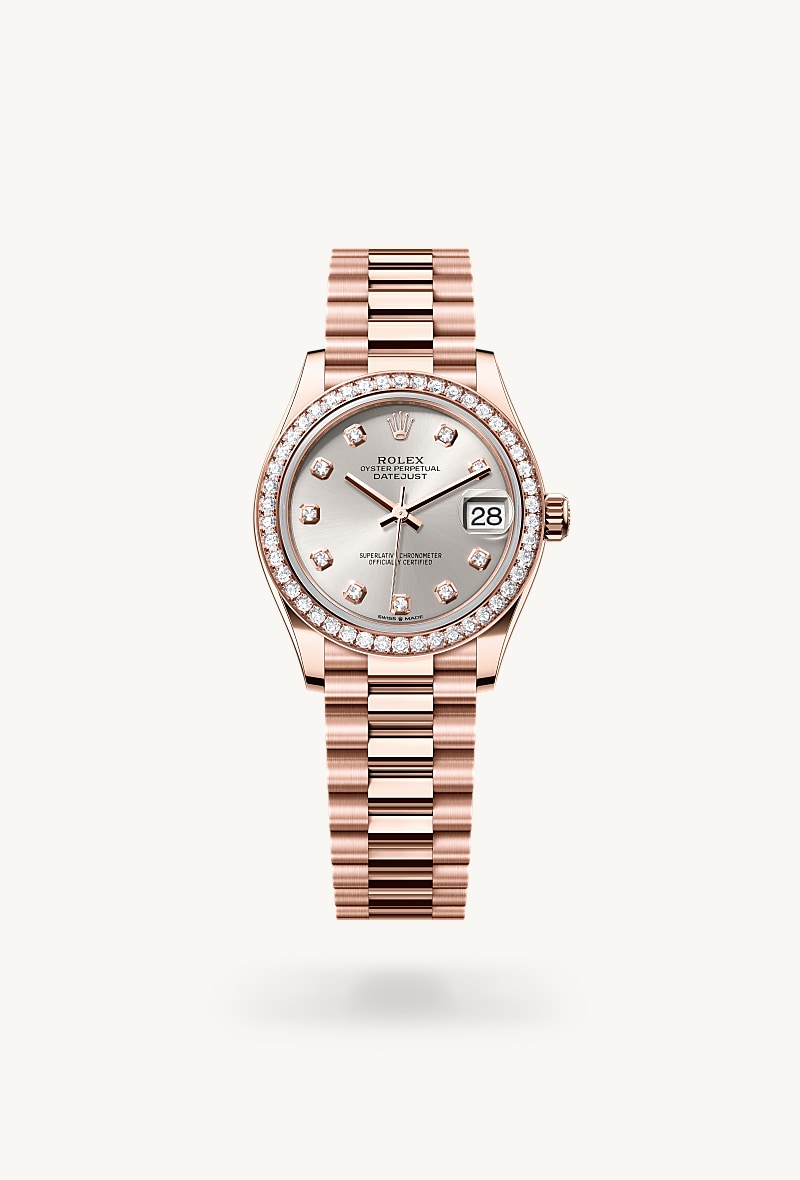Rolex Datejust de 18 ct Everose gold, M278285RBR-0030 - Jael Joyería