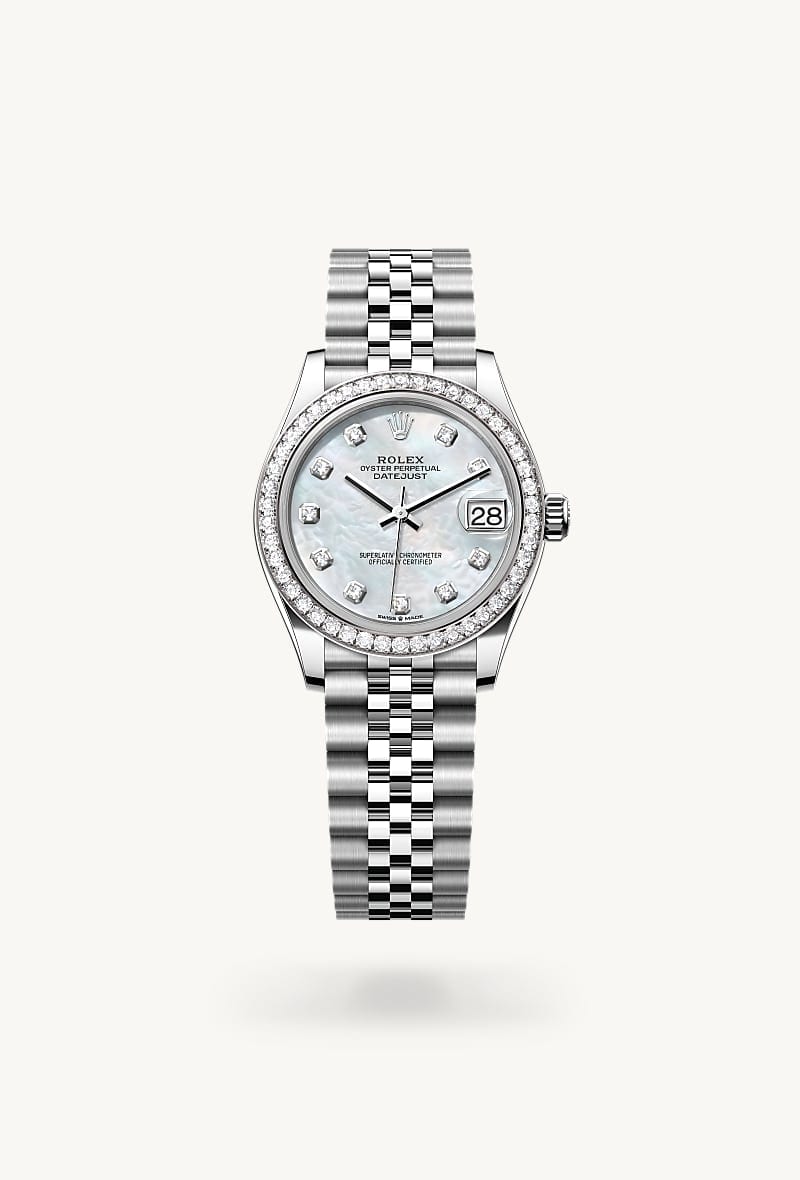 Rolex Datejust de White Rolesor - combination of Oystersteel and white gold, M278384RBR-0008 - Jael Joyería