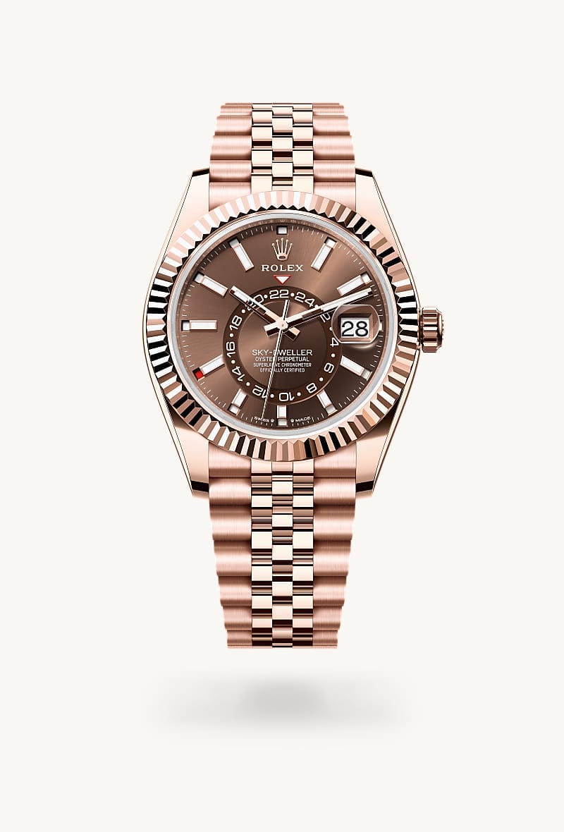 Rolex Sky-Dweller de 18 ct Everose gold, M336935-0006 - Jael Joyería