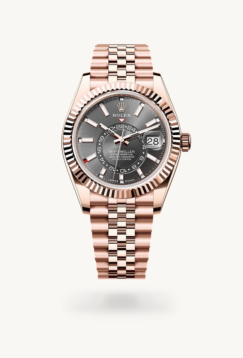 Rolex Sky-Dweller de 18 ct Everose gold, M336935-0008 - Jael Joyería
