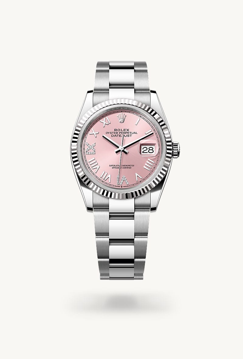 rolex Datejust de Rolesor blanco —combinación de acero Oystersteel y oro blanco, M126234-0066 - Jael Joyería