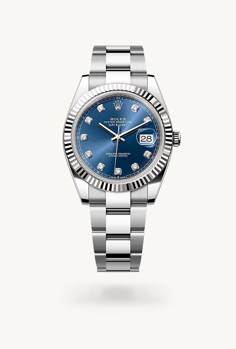 rolex Datejust de Rolesor blanco —combinación de acero Oystersteel y oro blanco, M126334-0015 - Jael Joyería