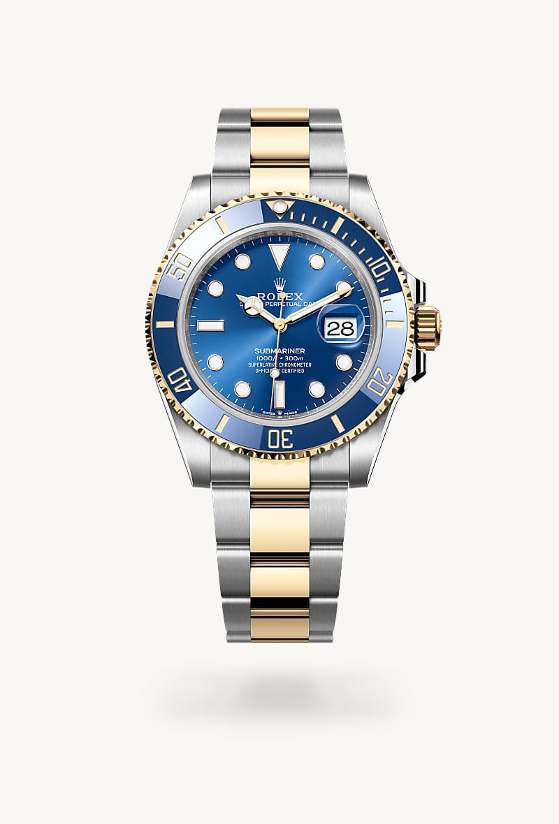rolex Submariner de Rolesor amarillo —combinación de acero Oystersteel y oro amarillo, M126613LB-0002 - Jael Joyería