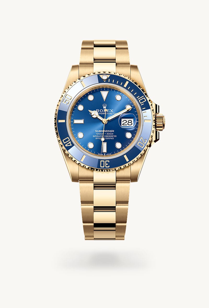 rolex Submariner de oro amarillo de 18 quilates, M126618LB-0002 - Jael Joyería