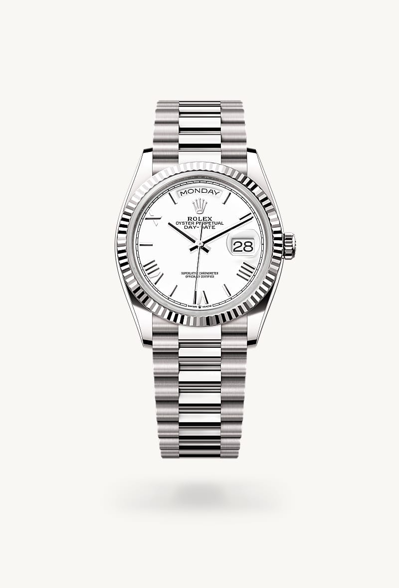 rolex Day-Date de Oro blanco de 18 quilates, M128239-0059 - Jael Joyería