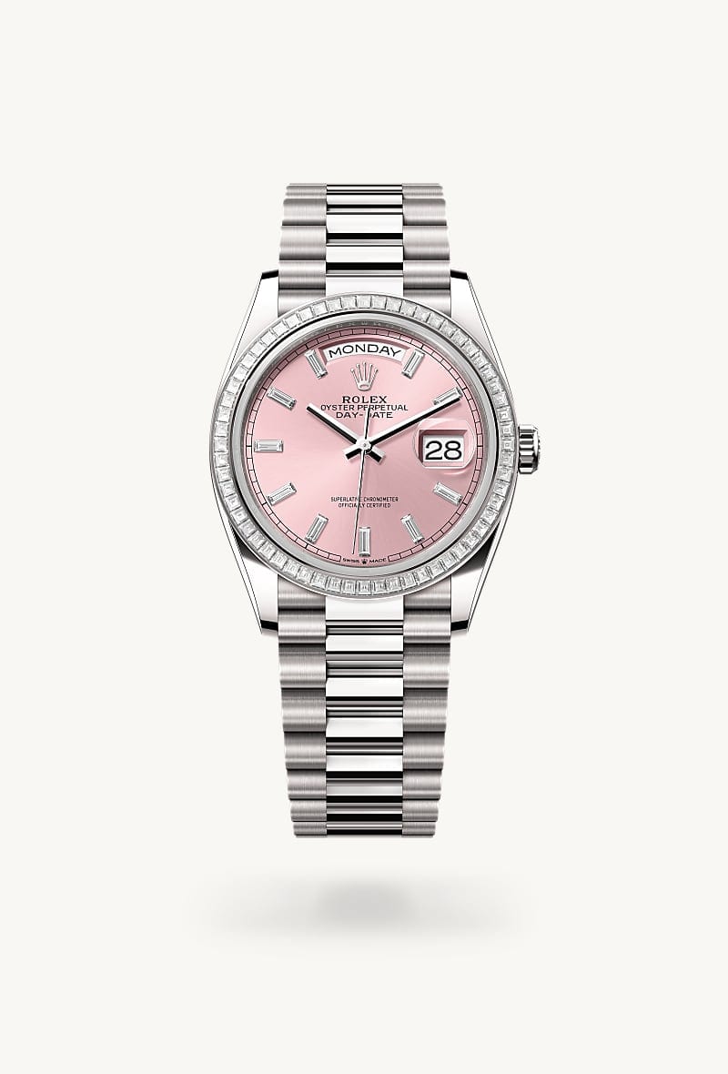 rolex Day-Date de Oro blanco de 18 quilates, M128399TBR-0029 - Jael Joyería