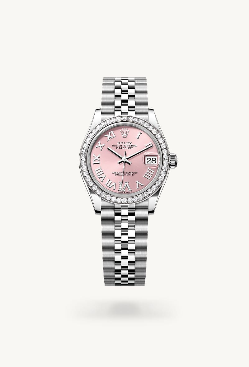 rolex Datejust de Rolesor blanco —combinación de acero Oystersteel y oro blanco, M278384RBR-0028 - Jael Joyería