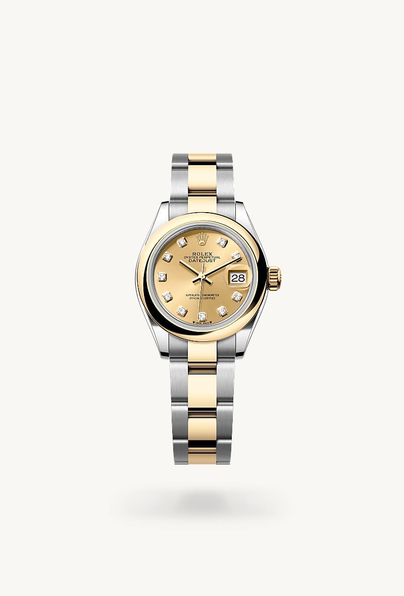 rolex Lady-Datejust de Rolesor amarillo —combinación de acero Oystersteel y oro amarillo, M279163-0012 - Jael Joyería