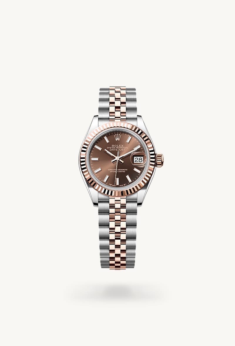 rolex Lady-Datejust de Rolesor Everose —combinación de acero Oystersteel y oro Everose, M279171-0017 - Jael Joyería