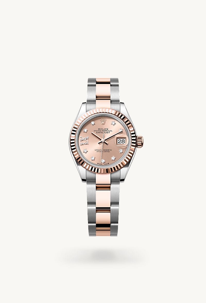 rolex Lady-Datejust de Rolesor Everose —combinación de acero Oystersteel y oro Everose, M279171-0028 - Jael Joyería
