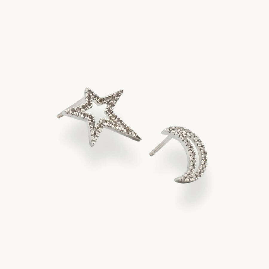 STAR AND MOON EARRING
