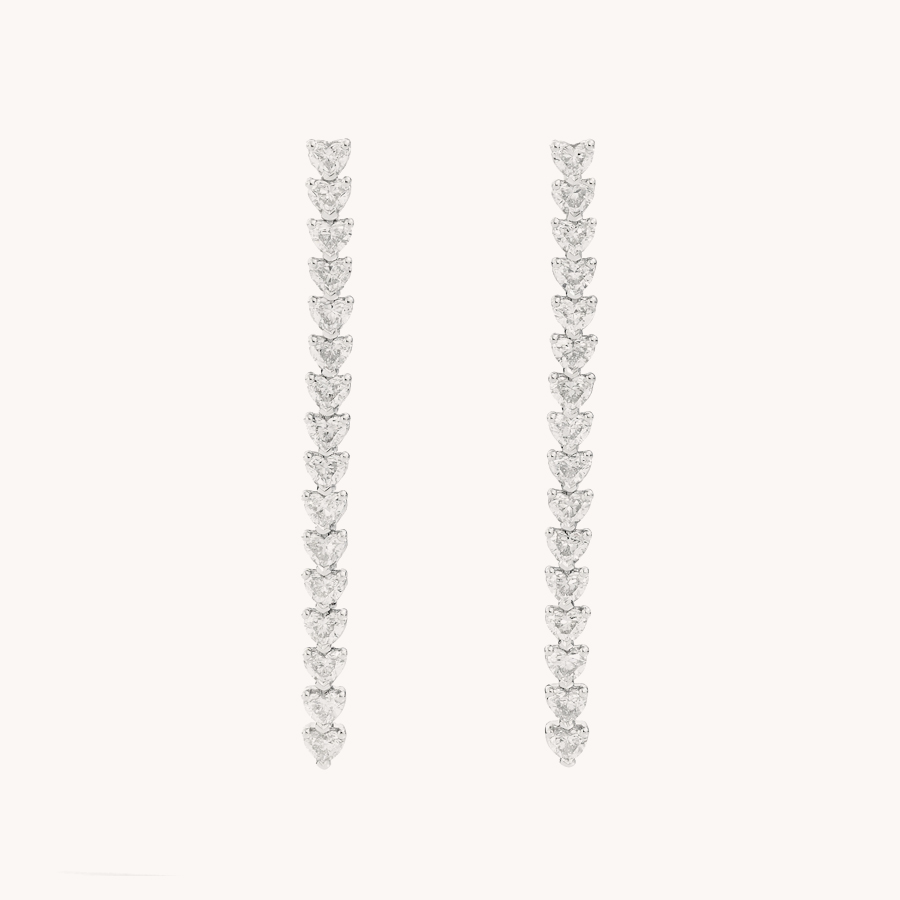 PENDIENTES RECARLO ANNIVERSARY LOVE ORO BLANCO