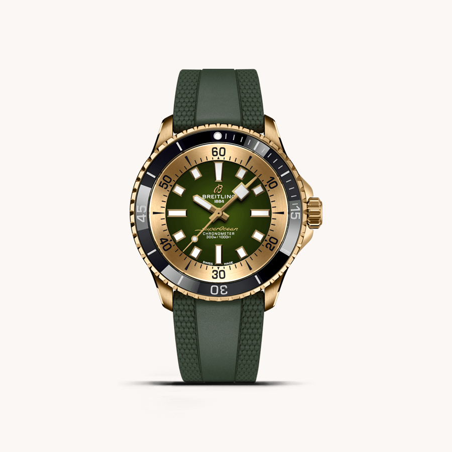 SUPEROCEAN III 42MM, BRONZE, DIVER PRO IV STRAP GREEN