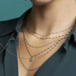 GIGI CLOZEAU CLOVER PENDANT ROSE GOLD AND DIAMONDS