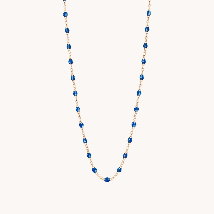 GIGI CLOZEAU CLASSIC SAPPHIRE GIGI ROSE GOLD NECKLACE