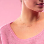 COLLAR GIGI CLOZEAU CLÁSICO GIGI BABY PINK ORO ROSA