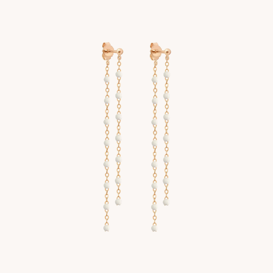 EARRINGS GIGI CLOZEAU WHITE GIGI PENDANTS PINK GOLD