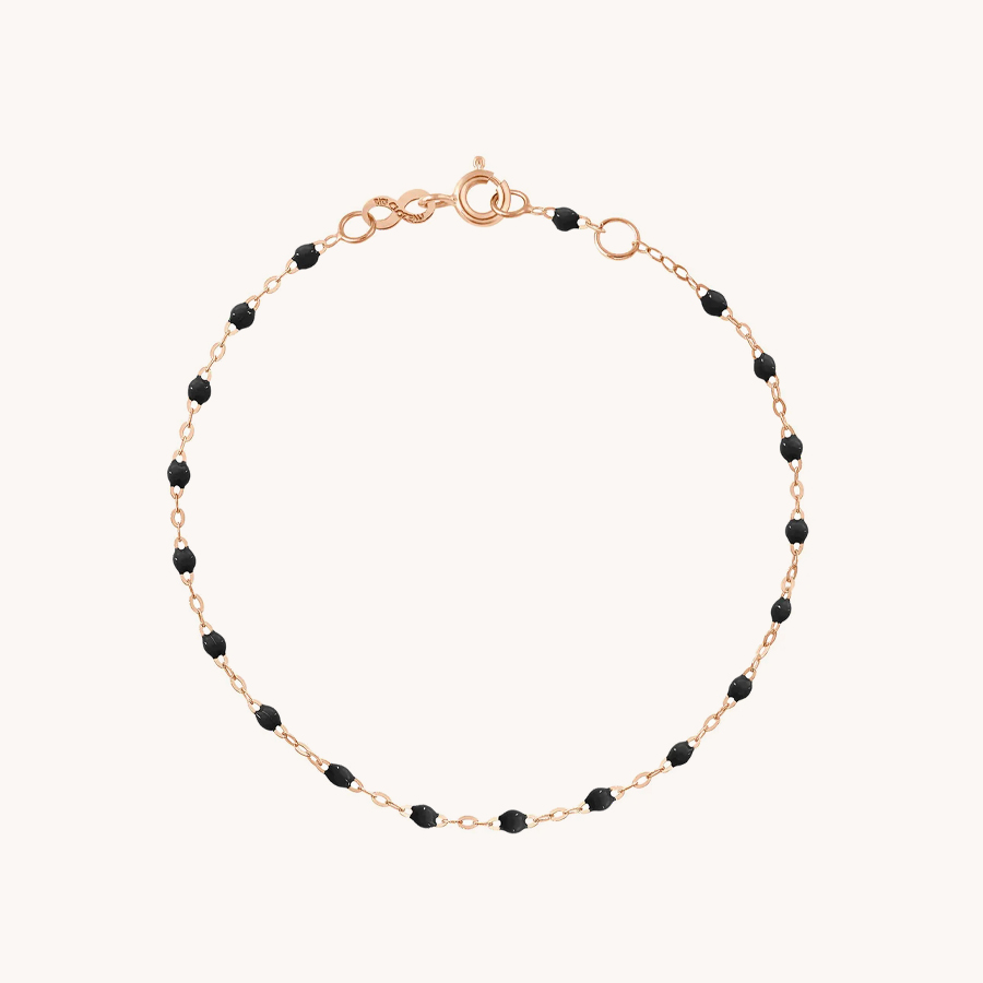GIGI CLOZEAU CLASSIC GIGI BRACELET BLACK GIGI ROSE GOLD