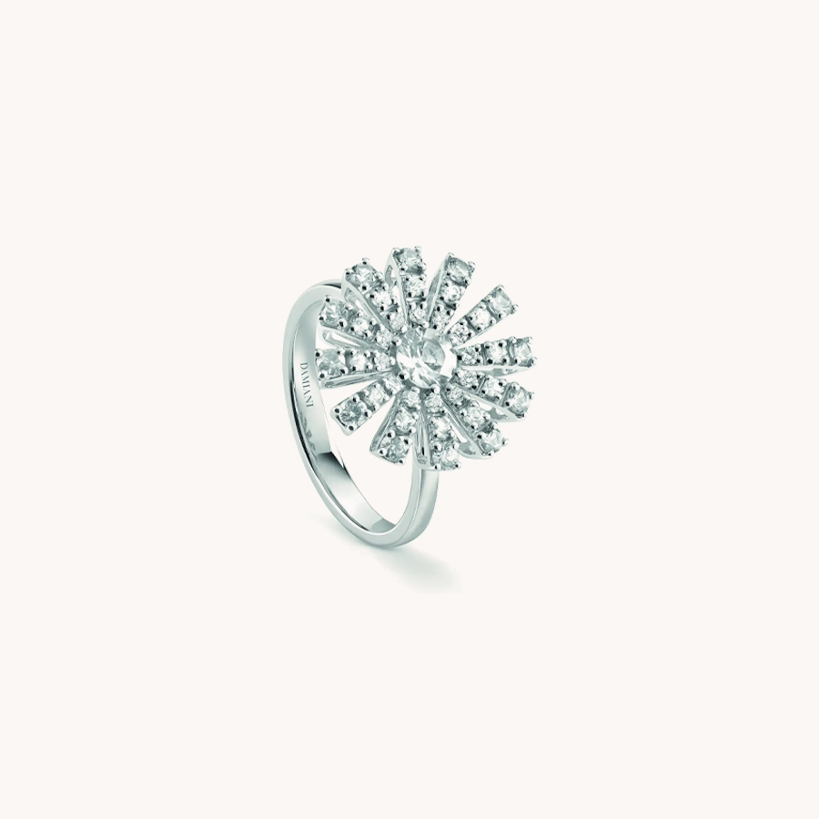 DAMIANI MARGHERITA RING WHITE GOLD AND DIAMONDS