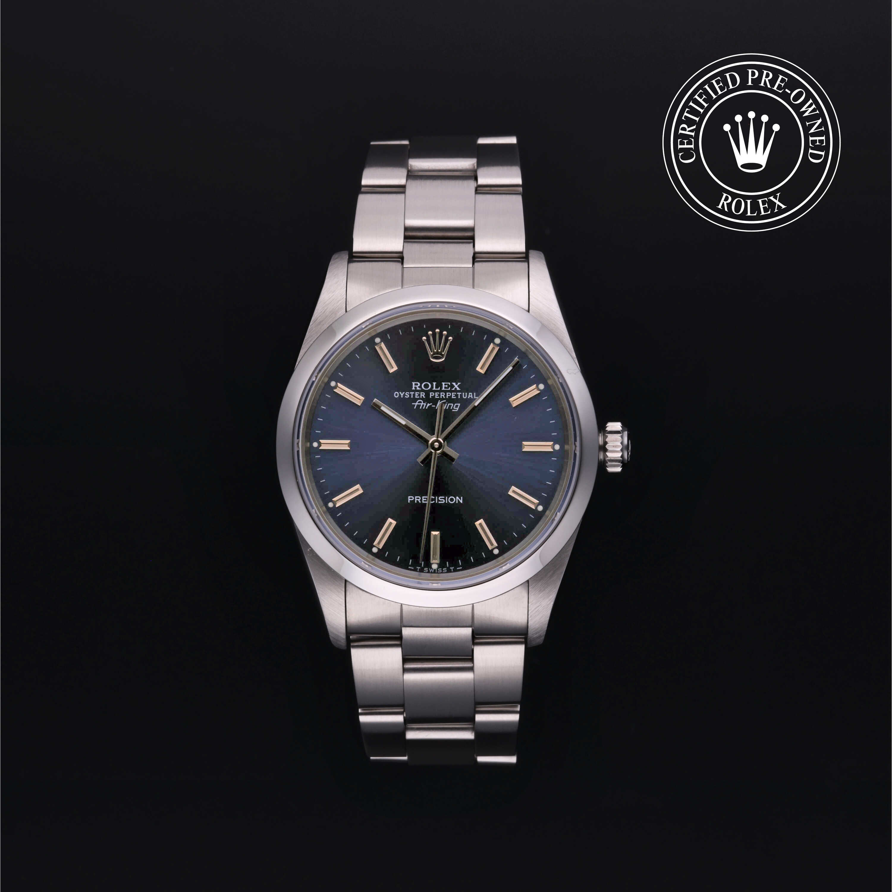 ROLEX AIR KING 34MM, AC, ESF. AZUL
