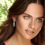 PENDIENTES DE ARO LUISA ROSAS BE ORO BLANCO Y DIAMANTES