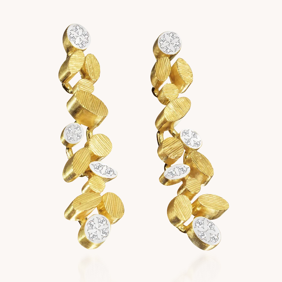 LUISA ROSAS BE YELLOW GOLD AND DIAMONDS EARRINGS