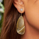 LUISA ROSAS TRIBE YELLOW GOLD AND DIAMONDS EARRINGS