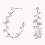 PENDIENTES DE ARO LUISA ROSAS BE ORO BLANCO Y DIAMANTES