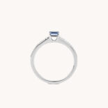 JAEL WHITE GOLD RING, CENTRAL SAPPHIRE AND DIAMONDS