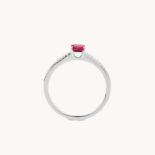 JAEL WHITE GOLD RING, CENTRAL RUBY AND DIAMONDS