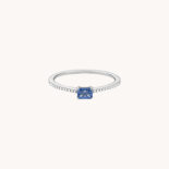 JAEL WHITE GOLD RING, CENTRAL SAPPHIRE AND DIAMONDS