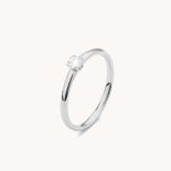 ANILLO JAEL SOLITARIO ORO BLANCO DIAMANTE 0,20 CT