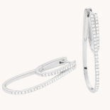 PENDIENTES JAEL ORO BLANCO, DOBLE ARO CON DIAMANTES