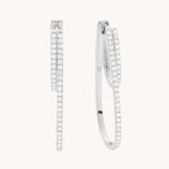 PENDIENTES JAEL ORO BLANCO, DOBLE ARO CON DIAMANTES